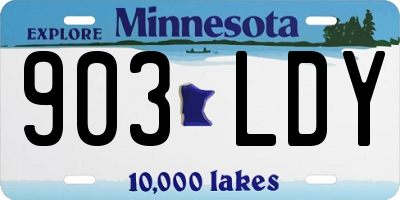 MN license plate 903LDY