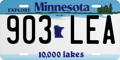 MN license plate 903LEA