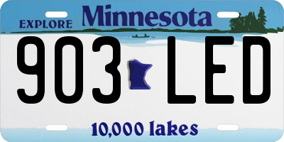 MN license plate 903LED