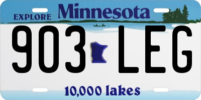 MN license plate 903LEG