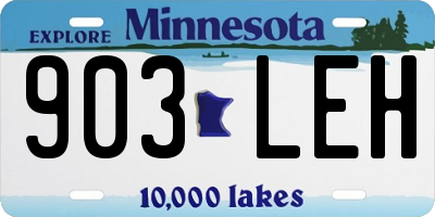 MN license plate 903LEH