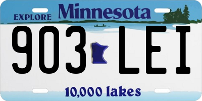 MN license plate 903LEI