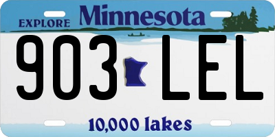 MN license plate 903LEL