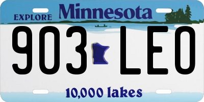 MN license plate 903LEO