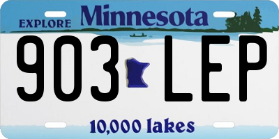 MN license plate 903LEP