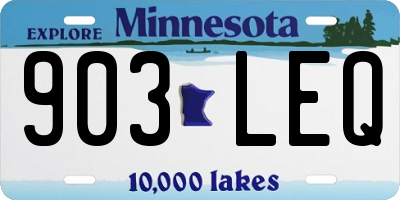 MN license plate 903LEQ