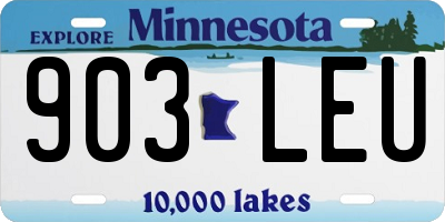 MN license plate 903LEU