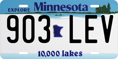 MN license plate 903LEV