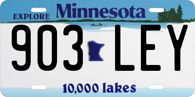 MN license plate 903LEY