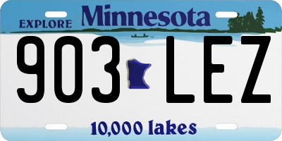 MN license plate 903LEZ
