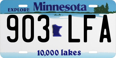 MN license plate 903LFA