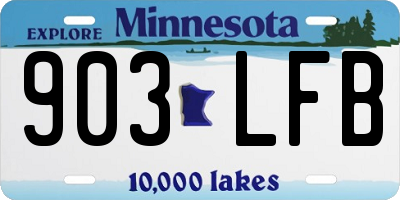 MN license plate 903LFB