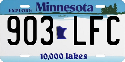 MN license plate 903LFC