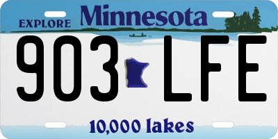 MN license plate 903LFE