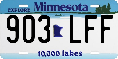 MN license plate 903LFF