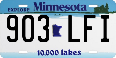 MN license plate 903LFI