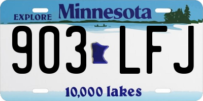 MN license plate 903LFJ