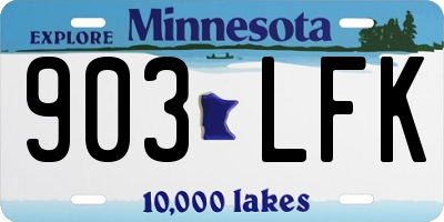 MN license plate 903LFK