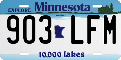 MN license plate 903LFM