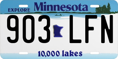 MN license plate 903LFN