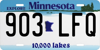 MN license plate 903LFQ