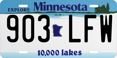 MN license plate 903LFW