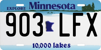 MN license plate 903LFX
