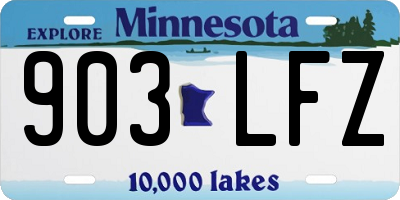 MN license plate 903LFZ