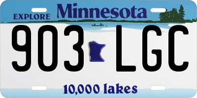 MN license plate 903LGC