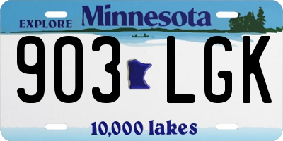 MN license plate 903LGK