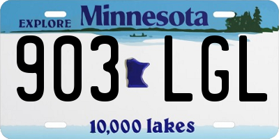 MN license plate 903LGL