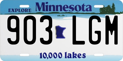MN license plate 903LGM