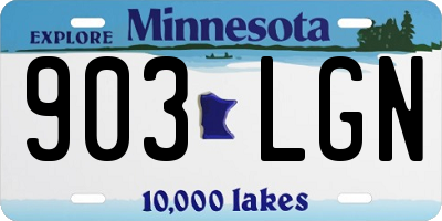 MN license plate 903LGN