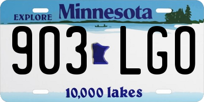 MN license plate 903LGO