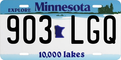 MN license plate 903LGQ
