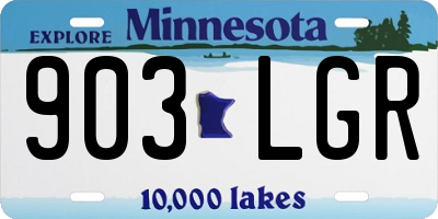 MN license plate 903LGR