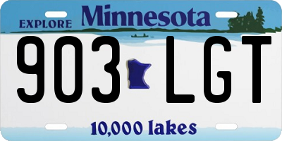 MN license plate 903LGT