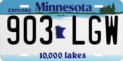 MN license plate 903LGW
