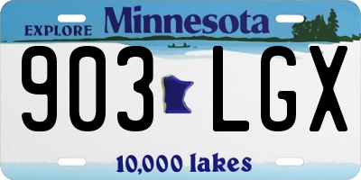 MN license plate 903LGX