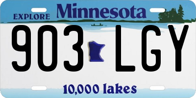 MN license plate 903LGY