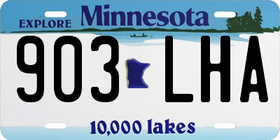 MN license plate 903LHA