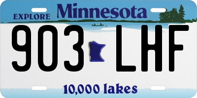MN license plate 903LHF