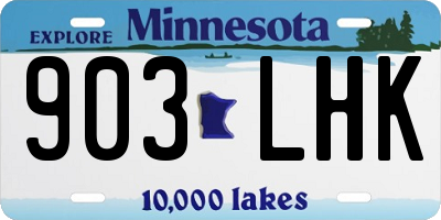 MN license plate 903LHK