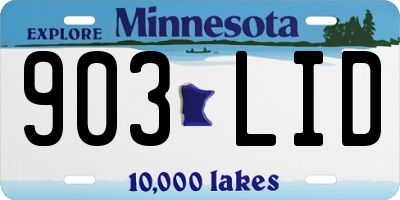 MN license plate 903LID