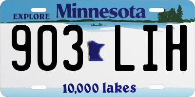 MN license plate 903LIH