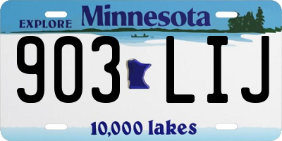 MN license plate 903LIJ