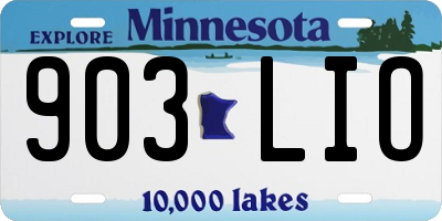 MN license plate 903LIO