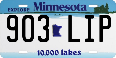 MN license plate 903LIP