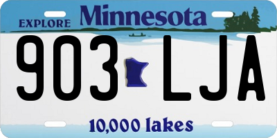 MN license plate 903LJA