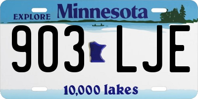 MN license plate 903LJE